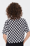 Whiteblack Checkered Print Shirt  2