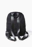 Black Corduroy Zippered Backpack  3