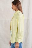 Yellow Cotton Button-Front Shirt  3