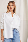 White Cotton Button-Front Shirt  2