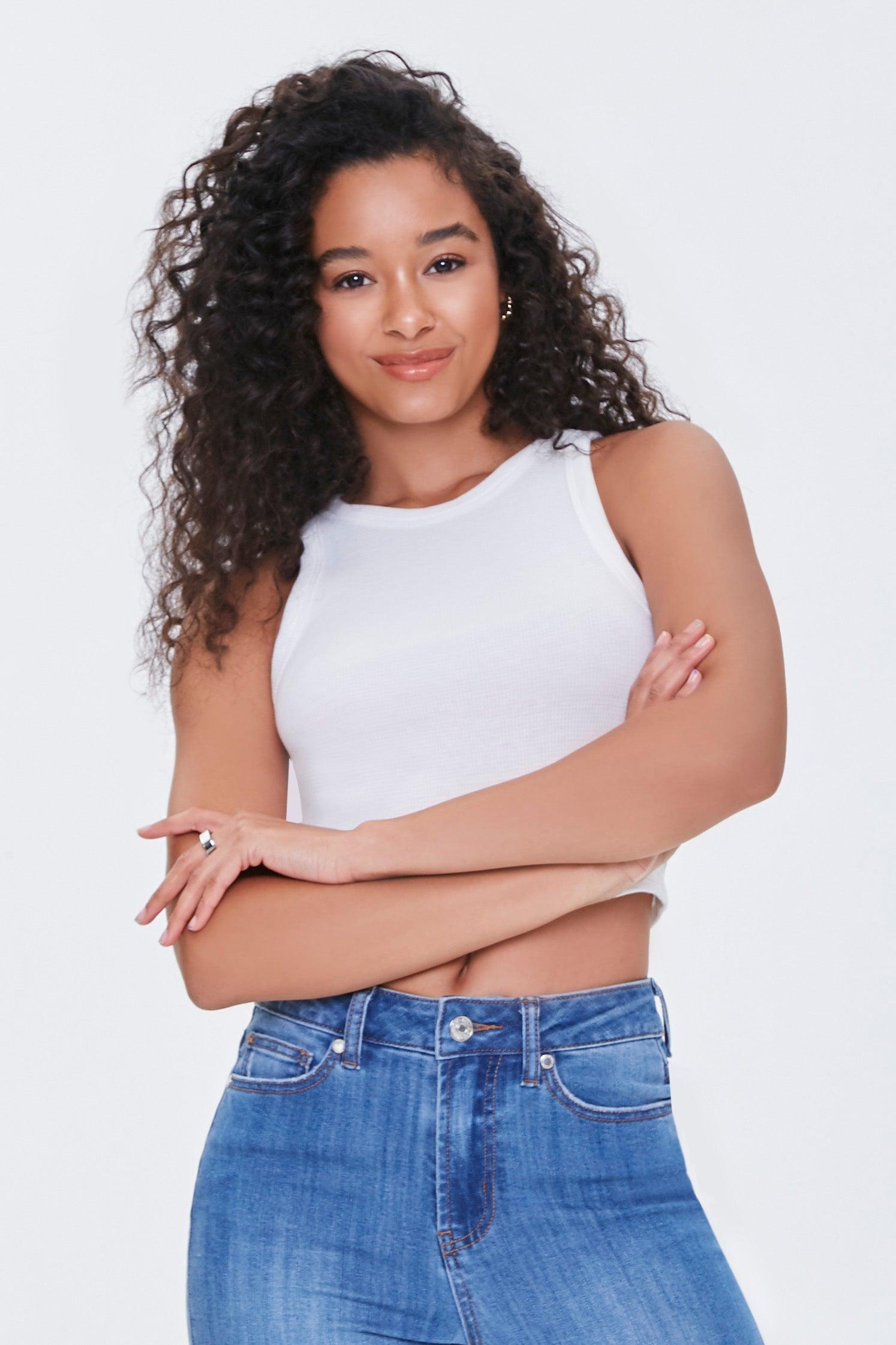 Ivory Cropped Tank Top