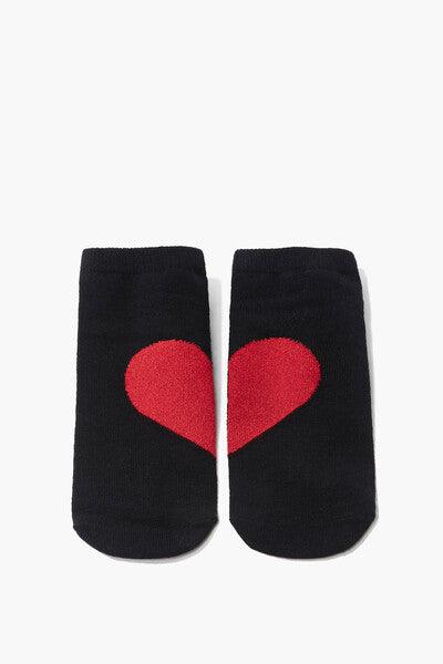 Blackred Heart Graphic Ankle Socks  1